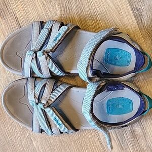 Skechers Women's Blue and Gray Sandals